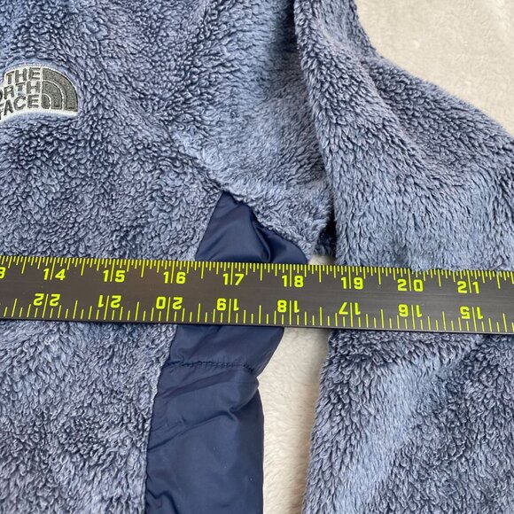 The North Face Womens Half-Zip Pullover Jacket Small Fuzzy Fleece Blue & Gray - Picture 4 of 13